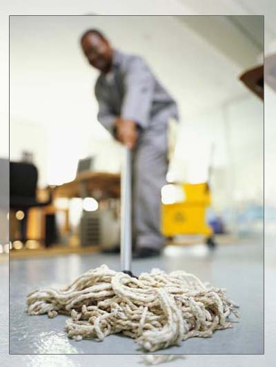 mopping commercial floor