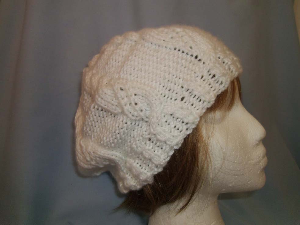 winter white mohair beanie