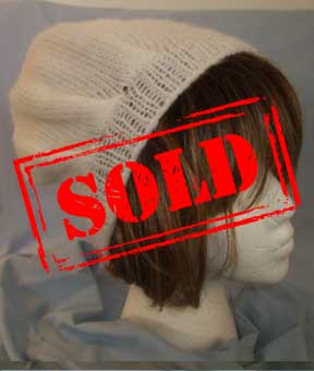 winter white mohair beanie